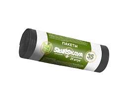 Мешки для мусора 30 л, черные, в рулоне 25 шт., ПНД, 7 мкм, 580х480 мм, SIBIRSKAYA, 101-003 S в Борисоглебске