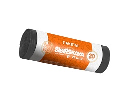 Мешки для мусора 20 л, черные, в рулоне 25 шт., ПНД, 6 мкм, 420х450 мм, SIBIRSKAYA, 101-001 S в Борисоглебске