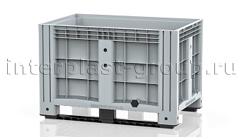 Контейнер iBox сплошной на полозьях с пробкой 2 дюйма серый в Борисоглебске