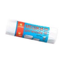Мешки для мусора 120 л, белые, рулон 10 шт., ПНД, 12 мкм, 1100х690 мм, Эконом, МЭ2622 (МНЭ 120-10б) в Борисоглебске