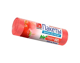 Мешки для мусора 60 л, ароматизированные, Клубника, красные, в рулоне 20 шт., ПНД, 9 мкм, 650х550 мм, GRIFON Aroma, 101-023 K в Борисоглебске