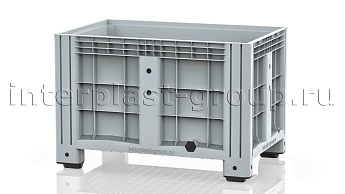 Контейнер iBox сплошной на ножках с пробкой 2 дюйма серый в Борисоглебске