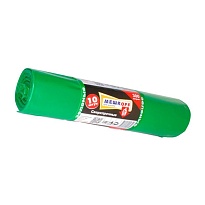 Мешки для мусора 300 л, зеленые, в рулоне 10 шт., ПВД 65 мкм, 1400х1000 мм, МЕШКОFF, 4922 в Борисоглебске