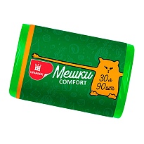 Мешки для мусора 30 л, зеленые, в рулоне 90 шт., ПНД, 6 мкм, 560х480 мм, Comfort, М4268 в Борисоглебске