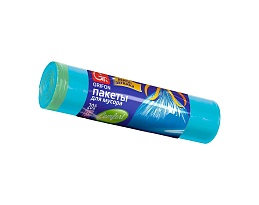 Мешки для мусора 35 л, с завязками, голубые, в рулоне 20 шт., ПНД, 12 мкм, 560х530 мм, GRIFON, 101-061 в Борисоглебске