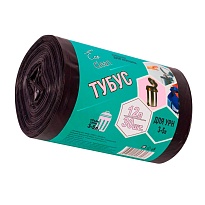 Мешки для мусора 12 л, черные, в рулоне 30 шт., ПНД, 6 мкм, 550х320 мм, Концепция Быта Tubus, 604936 в Борисоглебске