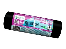 Мешки для мусора 60 л, черные, в рулоне 20 шт., ПНД, 7 мкм, 700х600 мм, MIRPACK Classik, 602050 в Борисоглебске