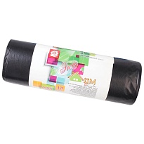 Мешки для мусора 220 л, черные, в рулоне 10 шт., ПВД, 29 мкм, 1100х830 мм, Концепция Быта ЭкоДом, 604924 в Борисоглебске