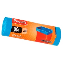 Мешки для мусора 80 л, синие, в рулоне 20 шт., ПНД, 12 мкм, 900х700 мм, PACLAN Classic, 606335 в Борисоглебске
