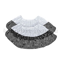 Бахилы бело-черные 1000 шт (500 пар), 48 мкм, двойная подошва, с одной резинкой, Эконом+ в Борисоглебске Бахилы бело-черные 1000 шт (500 пар), 48 мкм, двойная подошва, с одной резинкой, Эконом+ в Борисоглебске