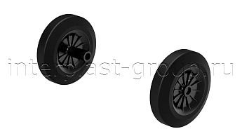 Комплект колес для контейнера 120 л.  черный в Борисоглебске